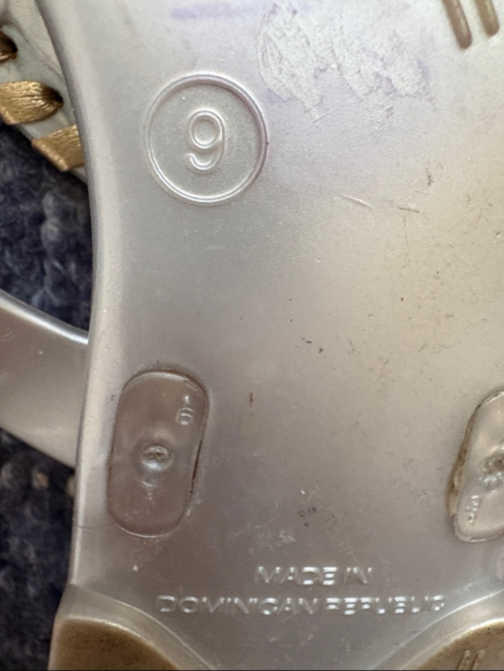 Jack Rogers jelly Silver Sandals with Gold Accents - Picture 4 of 4